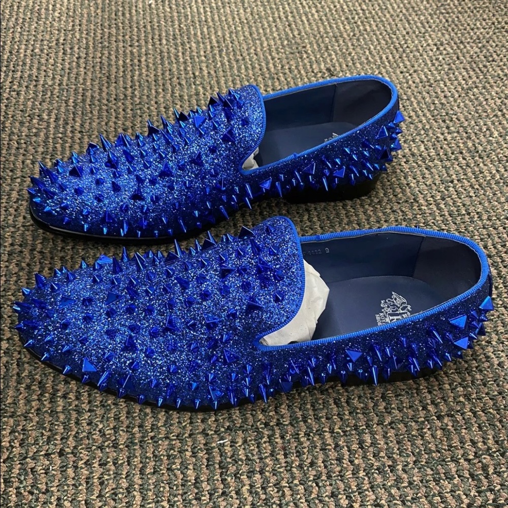 Blue prom shoes